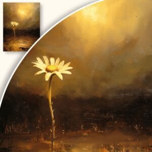 Obraz Słonecznik w blasku zachodzącego słońca