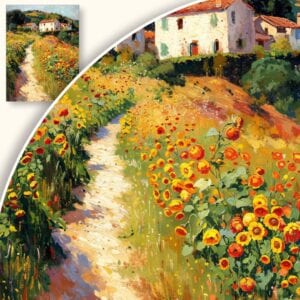 Obraz Wiejski pejzaż w słońcu