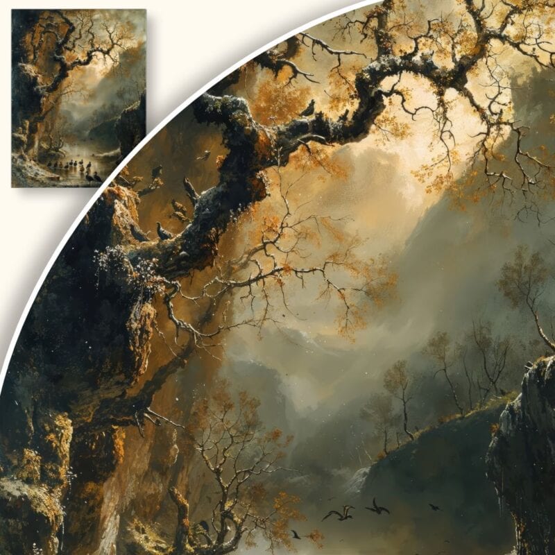 Obraz Spokojny krajobraz z kaczkami