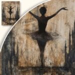 Obraz Baletnica na tle wież