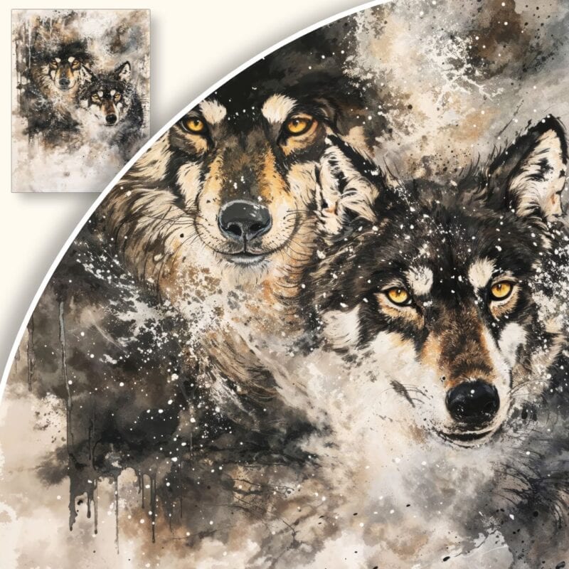 Obraz Wilki w naturalnym otoczeniu
