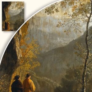 Obraz Jesienna refleksja na skraju urwiska