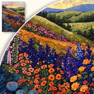 Obraz Malownicza Łąka Pełna Kwiatów