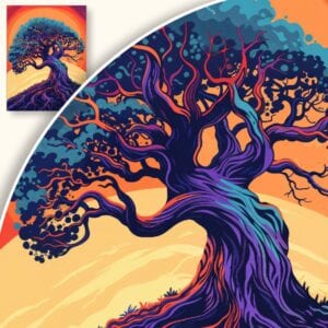 Plakat Fantastyczne drzewo życia