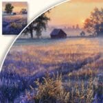 zb3-1712-3n Obraz Wschód Słońca nad Polem Lawendy