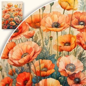 Obraz Piękne maki w pełnym rozkwicie