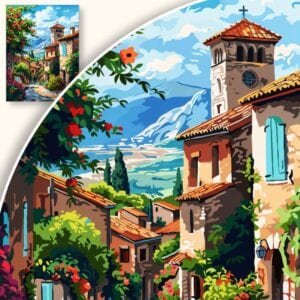 Obraz Prowansalska uliczka wśród kwiatów