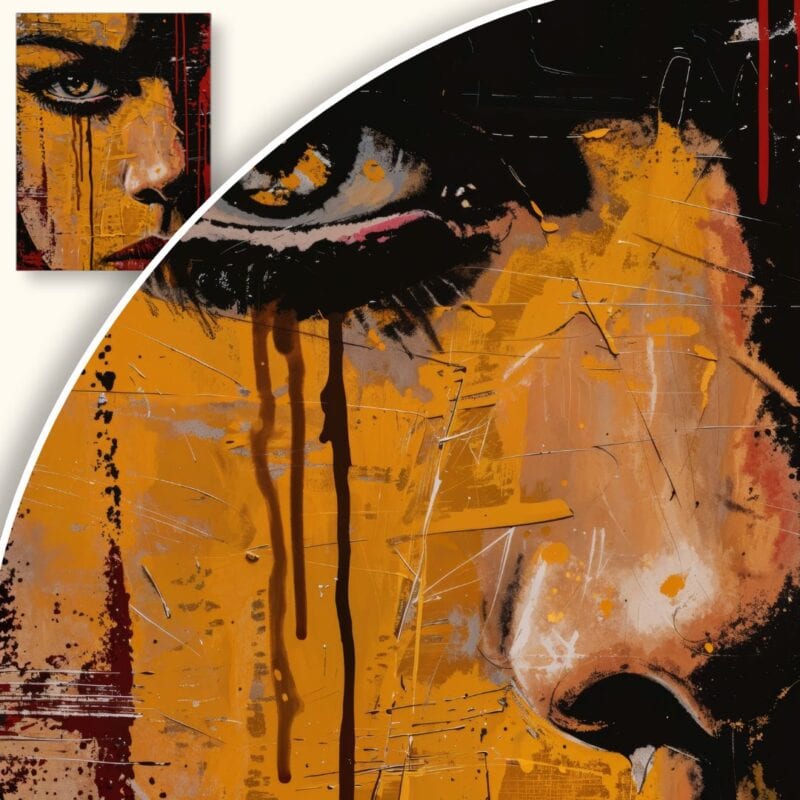 Obraz Portret kobiety w intensywnych barwach