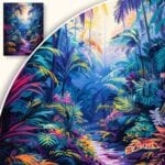 zb3-1778-3n Obraz Tropikalny Las o Wschodzie Słońca