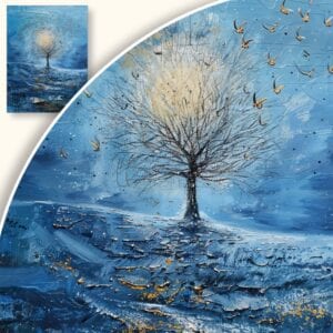 Obraz Samotne drzewo zimą