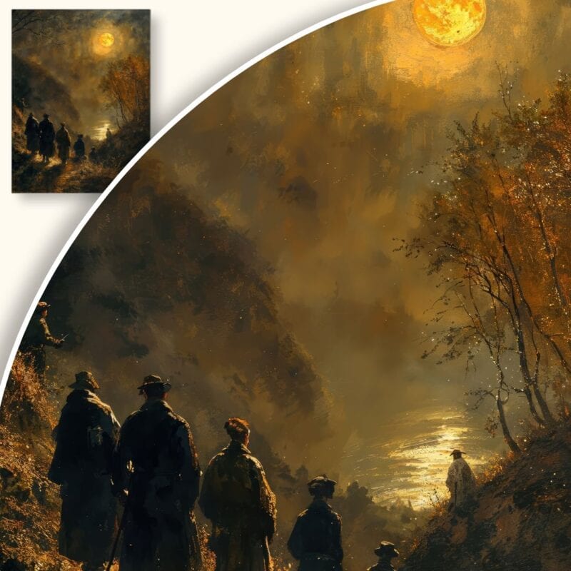 Obraz Nocna wędrówka w świetle księżyca