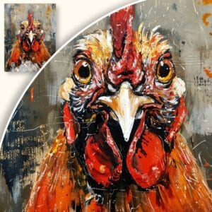 Obraz kolorowy portret kury