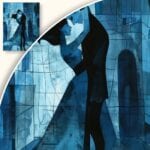 Obraz Romantyczni Tancerze na Niebieskiej Uliczce