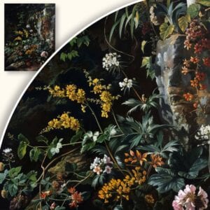 Obraz Kwiaty w skalnym ogrodzie