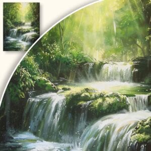 Obraz Wodospad w lesie