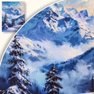 Obraz Zimowy krajobraz górski