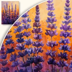 Obraz Lawenda o Zachodzie Słońca