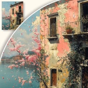 Obraz Wiosenny dom nad wodą