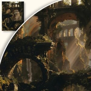 Obraz Fantastyczne Ruiny w Lesie