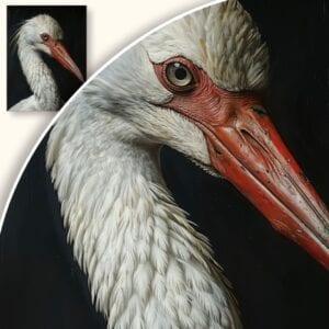 Obraz Portret bociana