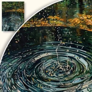 Obraz Kropla Wody na Jeziorze