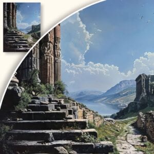 Obraz Starożytne ruiny w górach