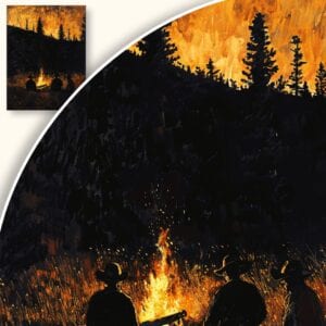 Obraz Ognisko w Leśnej Ciszy