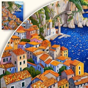 Obraz Nadmorskie Miasteczko