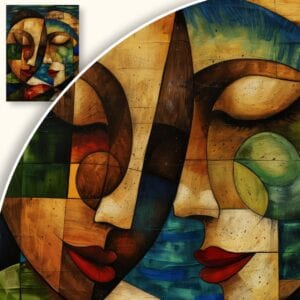 Obraz Kubistyczne twarze w harmonii