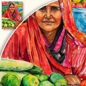 Obraz Kobieta na targu