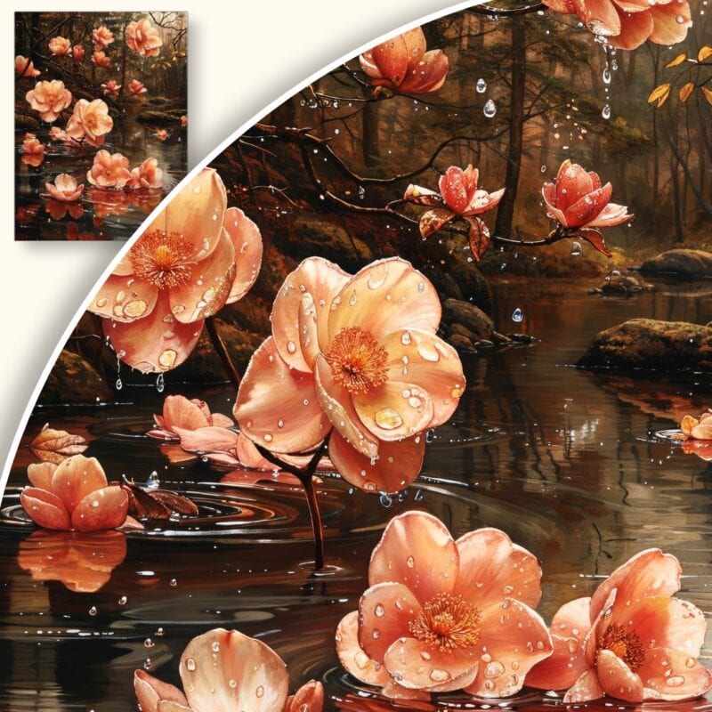 Obraz Magnolie na jeziorze