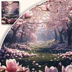 Obraz Romantyczny ogród magnolii