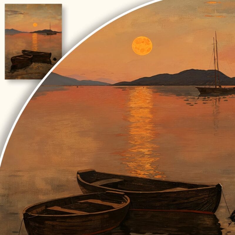 Obraz Spokojny zachód słońca nad morzem