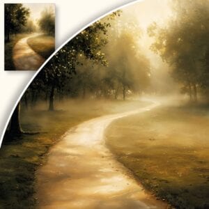 Obraz Mglista Leśna Ścieżka