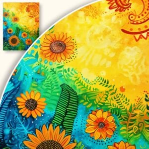 Obraz Słoneczniki w słonecznej abstrakcji