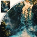 Plakat Wodospad w otoczeniu natury