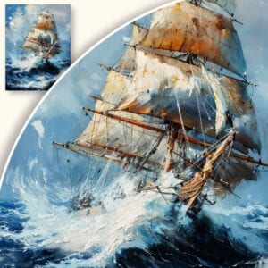 Obraz Żaglowiec w Sztormie