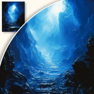 Obraz Schody w Głębinach Jaskini