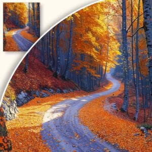 Obraz Jesienna leśna droga