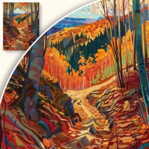 Obraz Jesienna leśna ścieżka