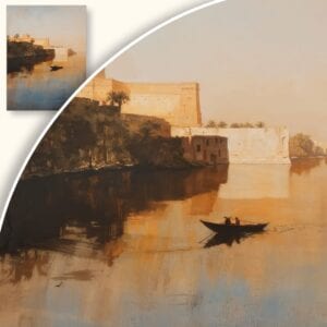 Obraz Zamek nad rzeką