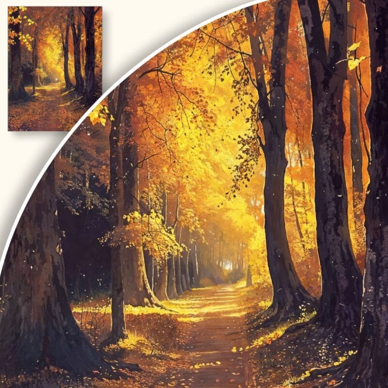 Obraz Jesienna ścieżka w lesie