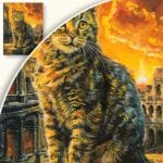 Obraz Kot na tle ruin Koloseum