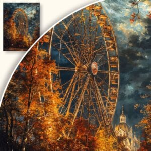 Plakat Diabelskie Koło w Jesiennym Krajobrazie