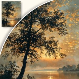 Obraz Zachód Słońca nad Jeziorem