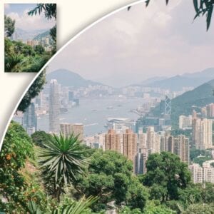 Plakat Zielony Krajobraz Miejskiego Portu