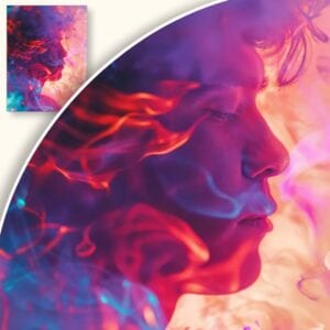 Plakat Portret we mgle kolorów