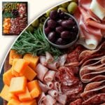 Plakat Kompozycja Wędlin i Serów z Oliwkami