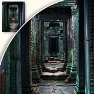 Plakat Tajemniczy korytarz starożytnej świątyni