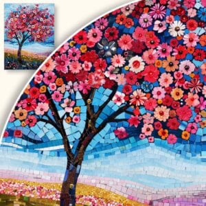 Obraz Kolorowe Kwitnące Drzewo